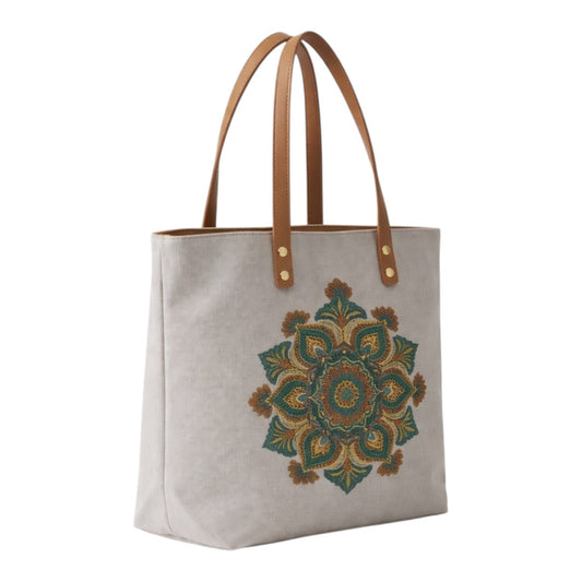 Dinix Women’s Casual Mandala Design Canvas Tote Shoulder Bag