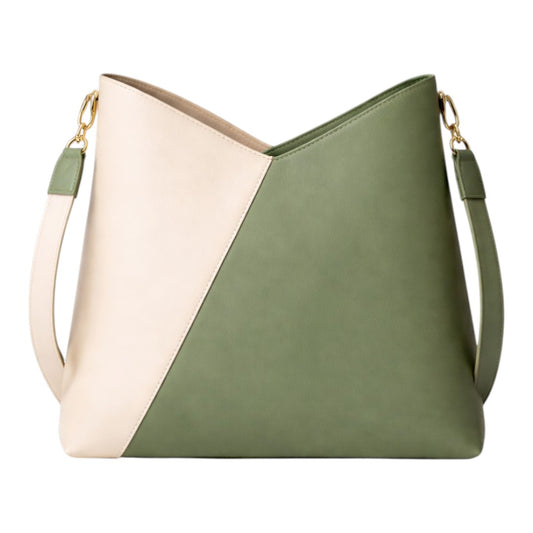 Dinix Women’s Elegant Color Block PU Leather Shoulder Bag